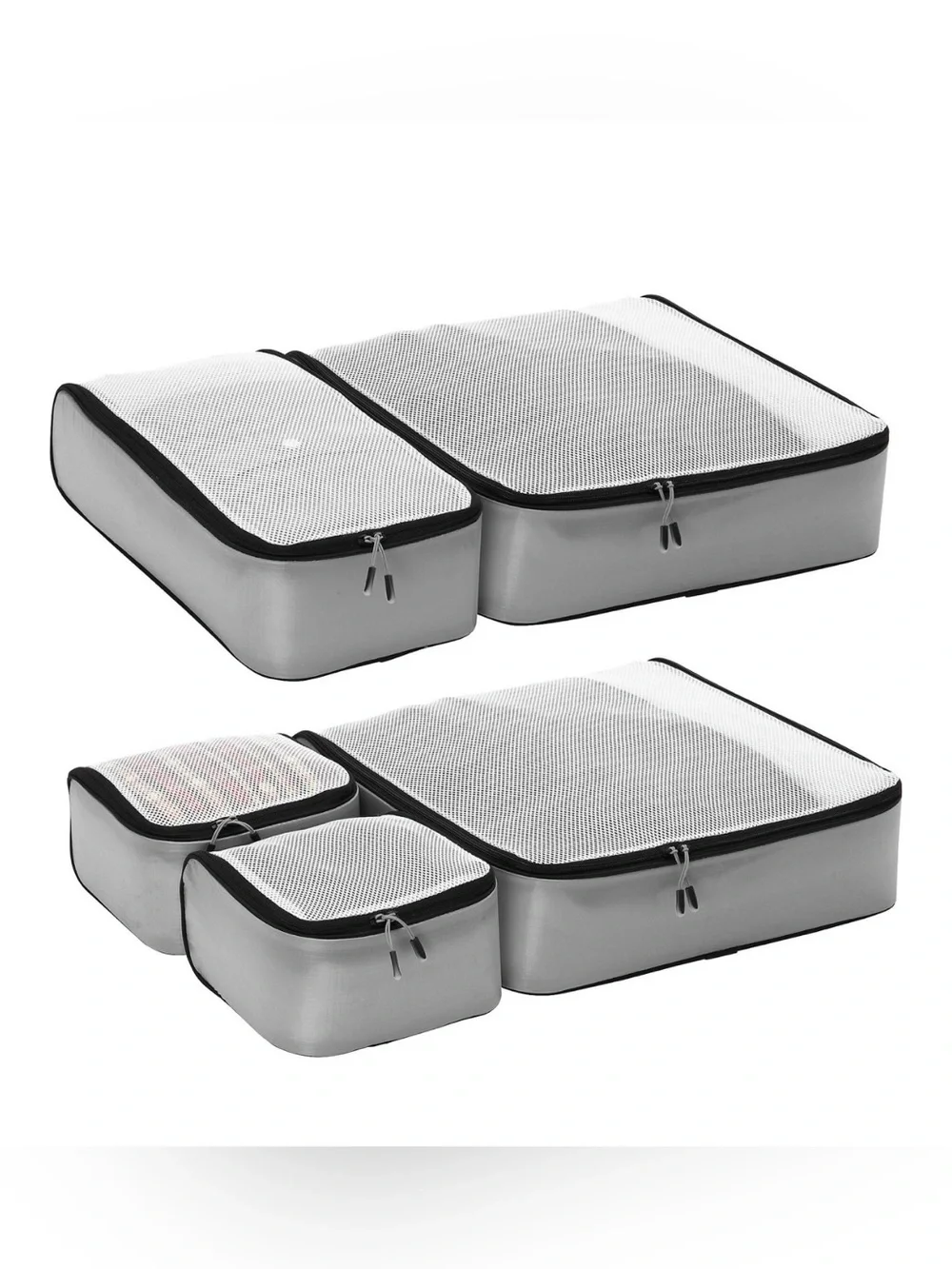 Ebags Gray Mesh Ultralight Packing Cubes Set (5) - Travel & Home Organizers